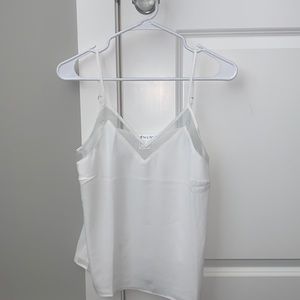 White thin strap camisole